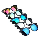 Защита от УФ-лучей детские цветные солнцезащитные очки для мальчиков и девочек, вождение автомобиля Светоотражающая для вождения, зеркальные солнцезащитные очки для украшения для очков