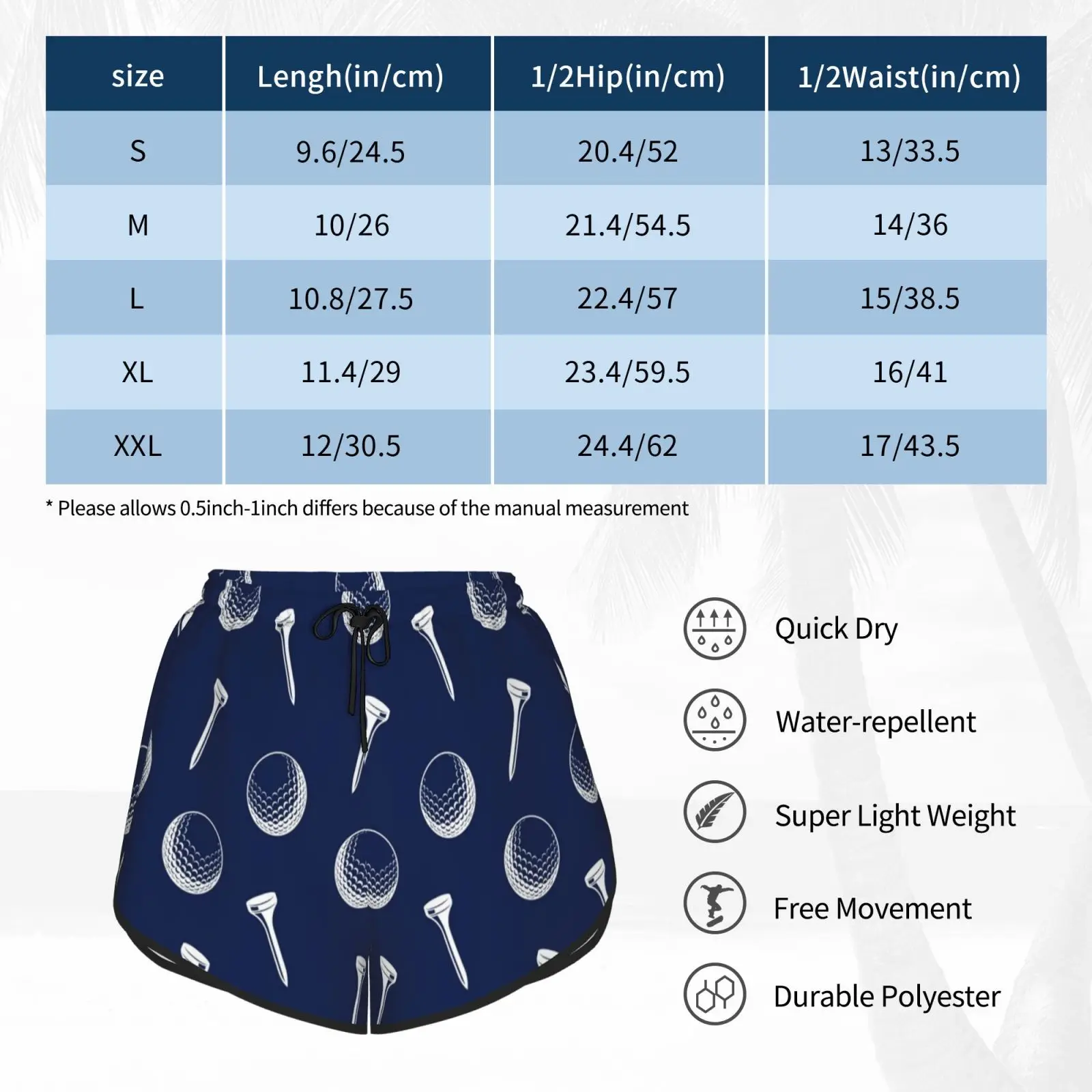 

Golf Balls And Tees Navy Swim Shorts Women Beach Shorts Amkrdh Golf Golf Ball Golfer Golf Golf Balls And Golf Ball