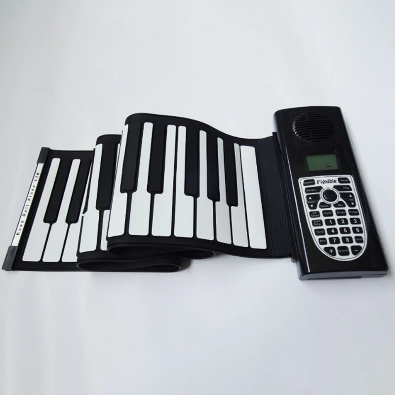 Электрическая портативная складная музыкальная клавиатура для пианино с 61