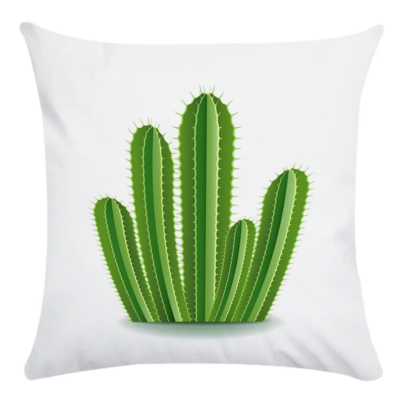 Наволочка для подушки мультяшная серия пустынный кактус короткая плюшевая