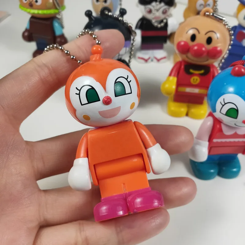 

9Pcs/Set 2020 New Japanese Anime Decor Anpanman Bacteria Kid Movable Joints Doll Ornament Key Pendant Kids Action Figure Toys