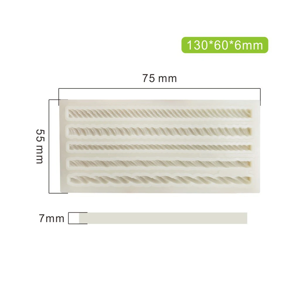 

Small Pearl Silicone Fondant Mold Braided Rope Cake Edge Decoration Tool DIY Chocolate Kitchenware Baking Tools