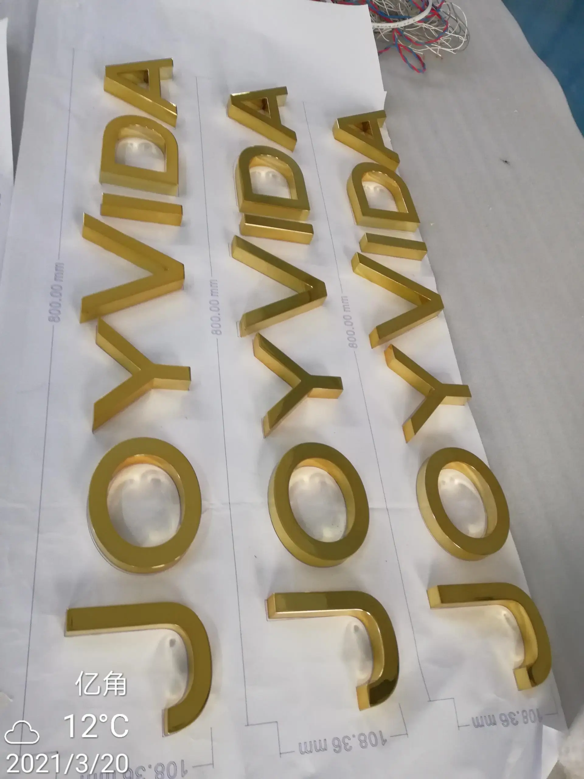 Customized Polished 3D Metal Channel Letter Stainless Steel Sign for Office Advertising | Дом и сад