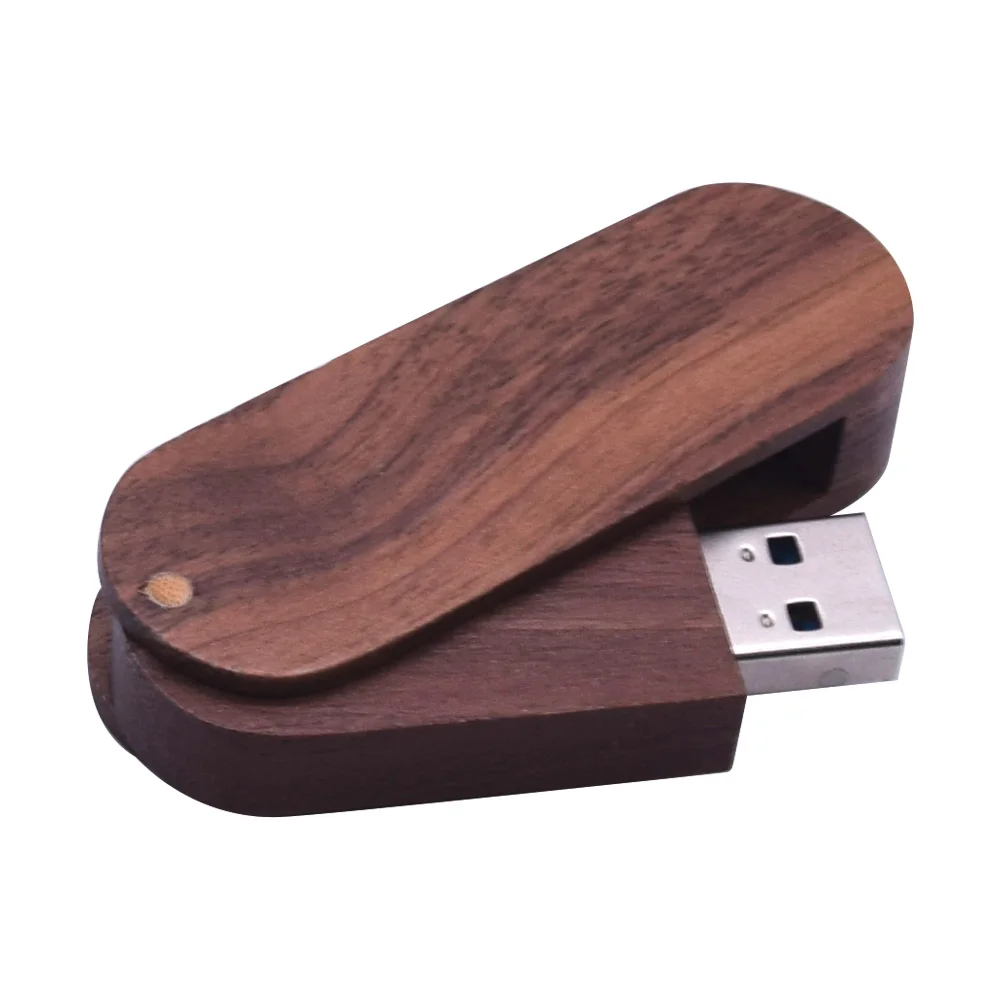 Walnut wood Овальный usb+ коробка флэш-накопитель USB 3,0 Флешка 128gb горячая Распродажа usb флешка фотография подарок ручка диск более 10 шт бесплатный логотип - Цвет: Walnut wood