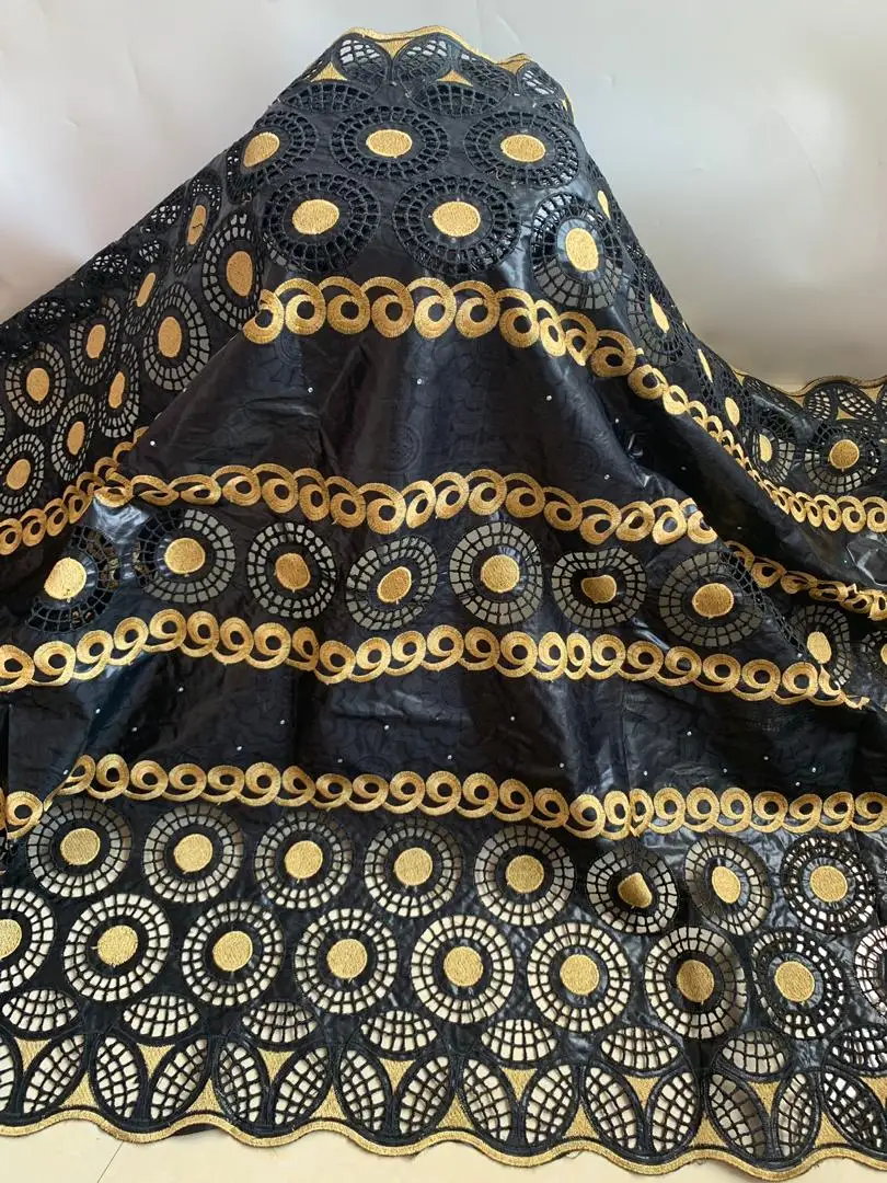 5yards african bazin riche fabric cotton dry brode lace nigerian guinea brocade high quality | Дом и сад