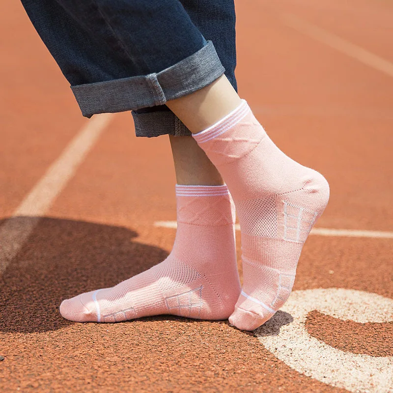 Женские спортивные носки унисекс дышащие с амортизирующим эффектом для