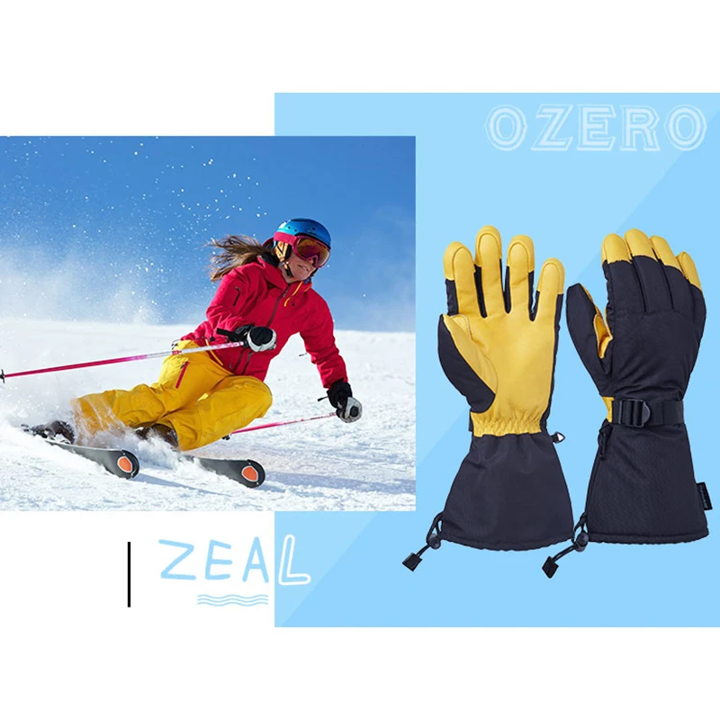 

Ski Gloves Winter Snowboard Snowmobile Skiing Sports Motorcycle Riding Windproof Waterproof Warm Gloves For Men Woman