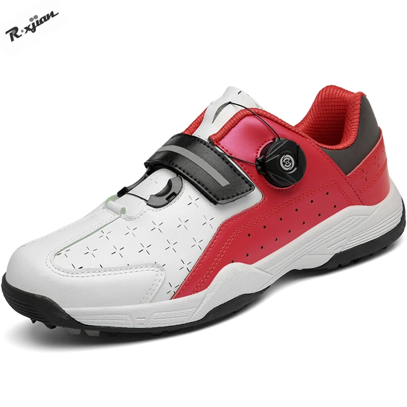

Men Outdoor Leisure Golf Shoe Breathable Comfortable Sport Shoes Women Non-Slip Wear-Resistant Turn Buckle Golf Shoe 35-48 Yards