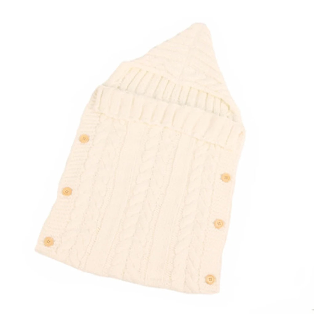 Newborn Baby Knitted Crochet Sleeping Bags Baby Stroller Swaddle Wrap Toddler Swaddling Blanket Sleep Bags