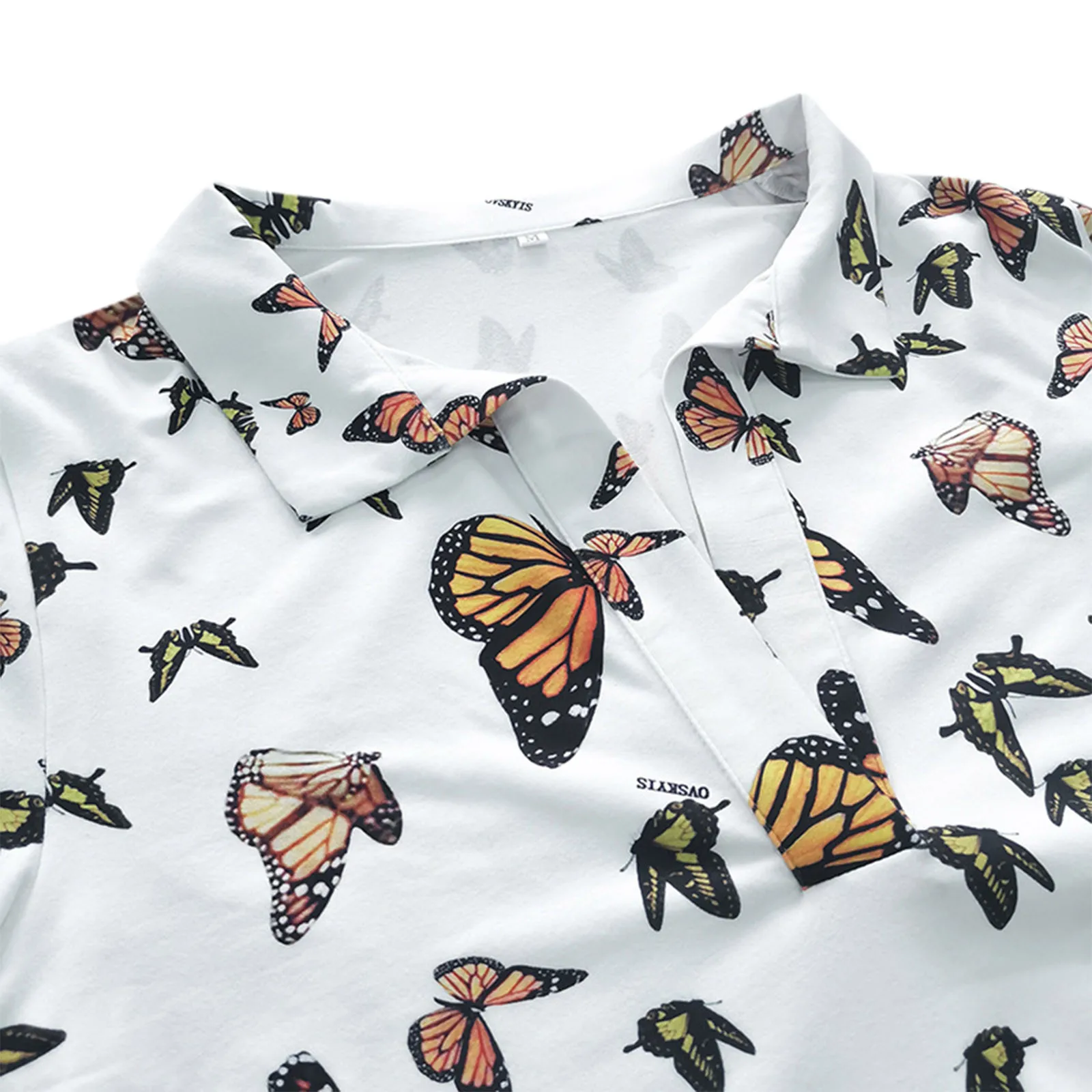 

Women's Summer 2021 Sexy Retro Skinny Butterfly Print Dress Short Sleeve Mini Dress Wrap Skirt Summer Robe