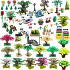 Город МОС серия дерево цветок модель игрушки Обучающие строительные блоки культивация интересы подходит для детей день рождения города