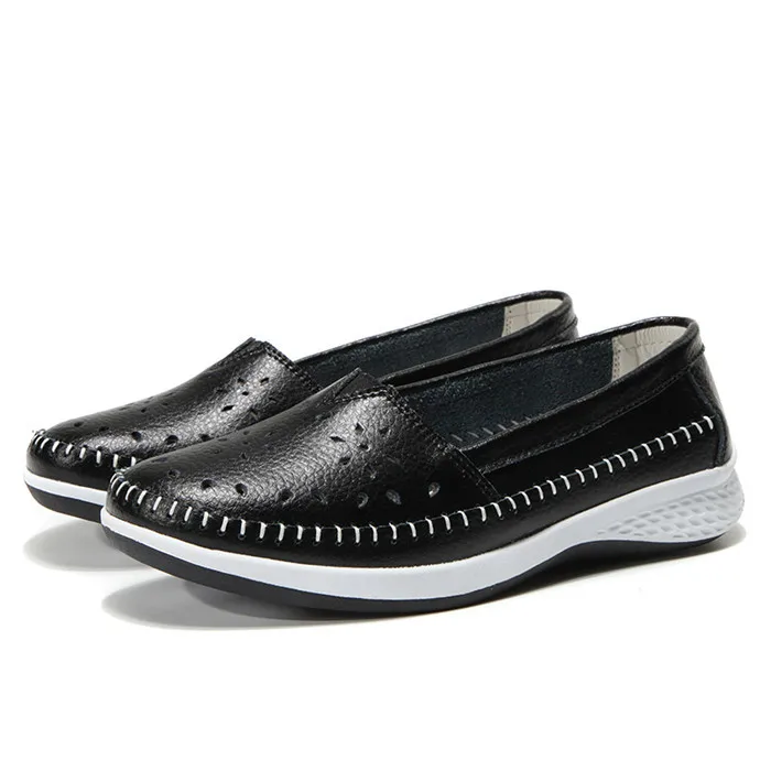 2019 Женские туфли лодочки слипоны Туфли лоферы Женская обувь из натуральной кожи