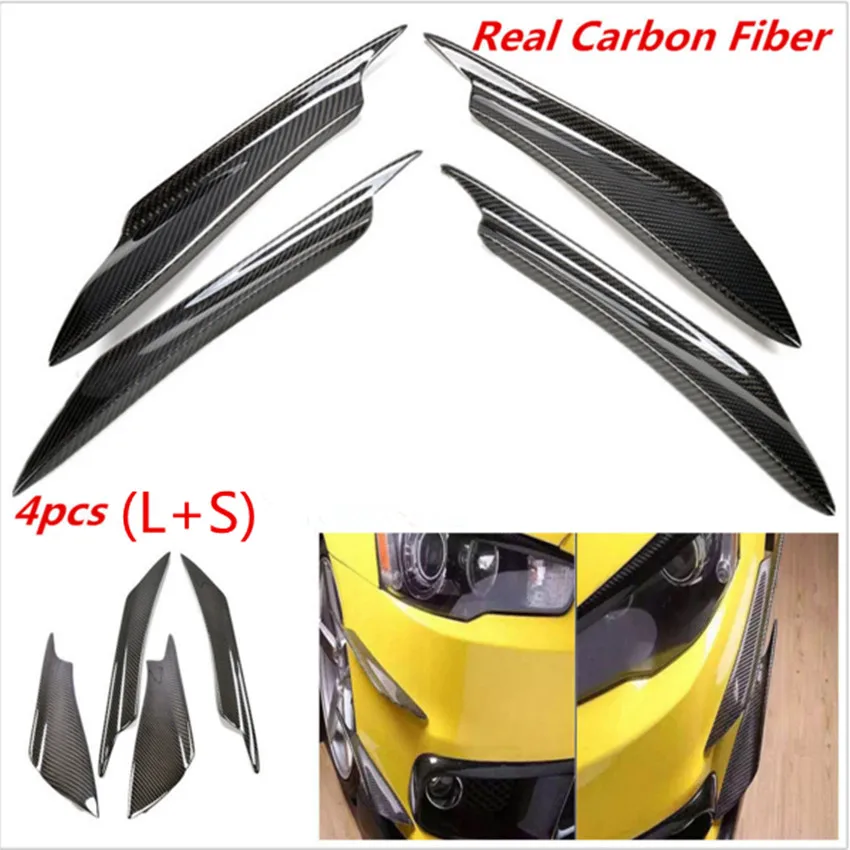 4 шт. углеродное волокно передний бампер сплиттер ребра Canards сплиттеры для Opel Astrah