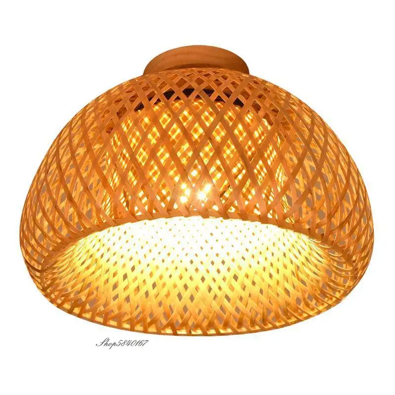 $183.68 Chinese Style Bamboo Ceiling Light Retro Handmade Ceiling Hanging Lamps for Kitchen Light Fixture Restaurant Cafe Ceiling Lamp