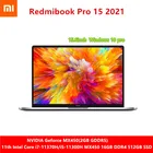Xiaomi RedmiBook Pro 15 ноутбук 11th Intel Core i7-11370Hi5-11300H MX450 16 Гб DDR4 512 ГБ 15,6 дюймов ноутбук 100% sRGB экран монитора компьютера