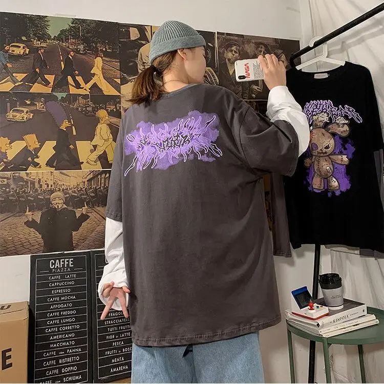 

Summer Oversized T Shirt Women Cute Tops Harajuku Casual O-Neck Cartoon Print T-Shirt Hip-Hop Streetwear Female Kawaii Tees