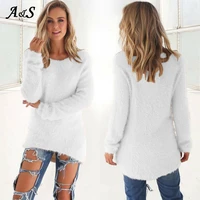 anbenser o neck knitted sweater women winter thicken long sweater oversized solid casual loose pullover korean top plus size 5xl