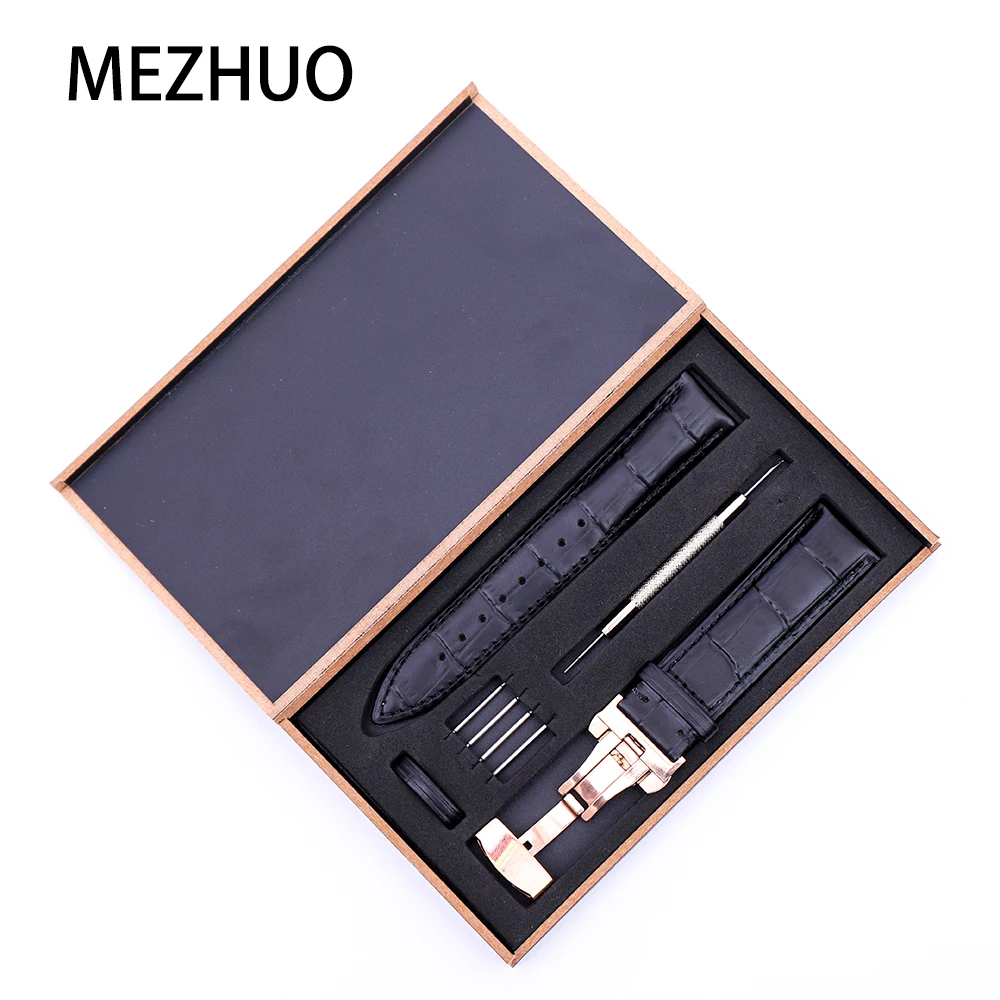 MEZHUO ремешок завод бамбуковый узор из натуральной кожи часы с двойным прессом