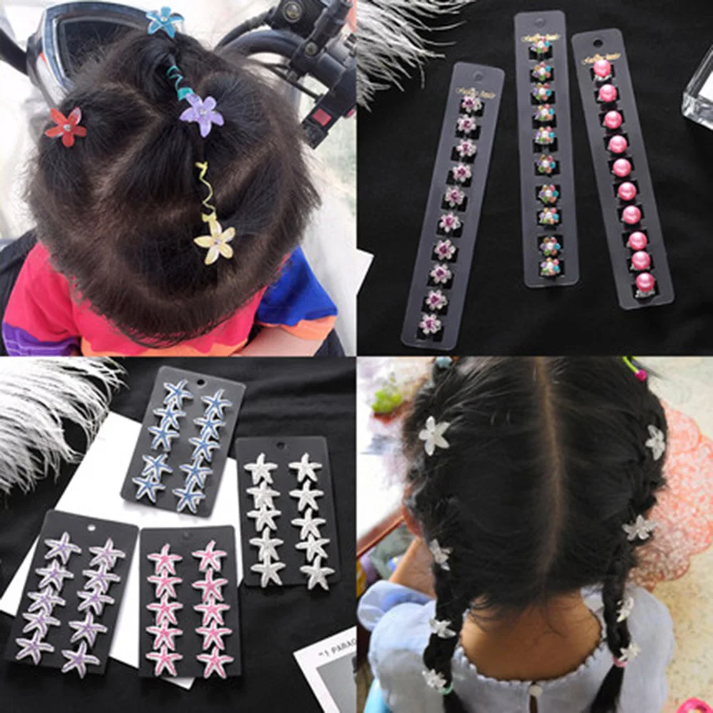 

10pcs/set Crystal Rhinestone Flower Hair Claw Hairpins Hair Accessories Ornaments Hair Clips Hairgrip Hair Styling Tools