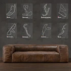 Художественный Декор Формула 1 гоночный парк Zandvoort F1 схема трассы настенная Картина на холсте Шелковый постер