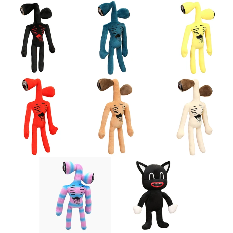 

Siren Head Plush Toy Anime Plushie Black Cartoon Cat Stuffed Animals Doll Horror Sirenhead Peluches Toys for Kids Christmas Gift