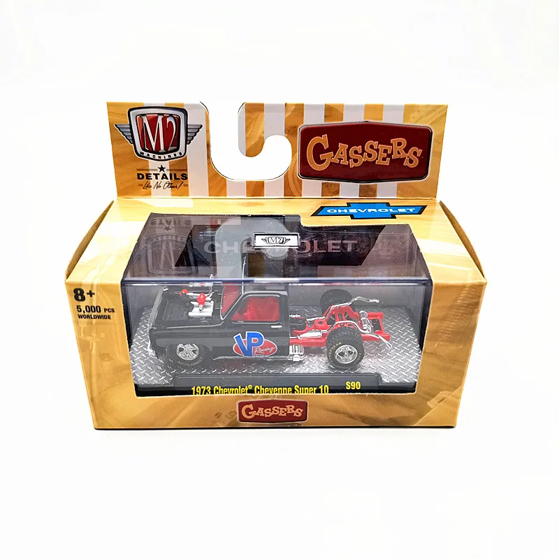 

NEW M2 Machines 1:64 1973 Chevrolet Cheyenne Super 10 flying tigers Collection Metal Die-cast Simulation Model Cars Toys