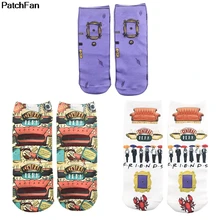 Patchfan friend tv show cosplay New Cartoon Anime Printed Women Socks Ankle Socks Kawaii party favor cosplay gift A2700