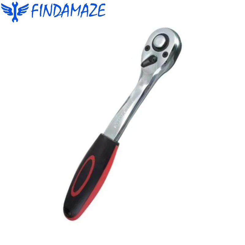 

FINDAMAZE Release Ratchet Socket Wrench Manual Tool Repair Quick Drop Two-way Socket Wrench Curved Handle Vanadium Steel