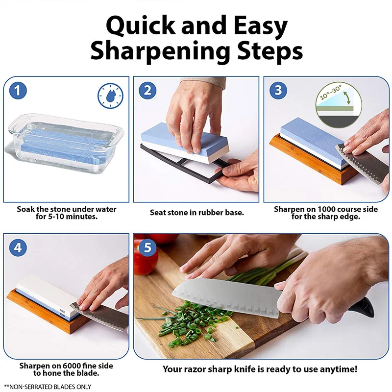 

2-IN-1 Sharpening Stone Set Home Kitchen Sharpener Set White Corundum Double-Sided Whetstone Sharpener Anti-Slip Equipment