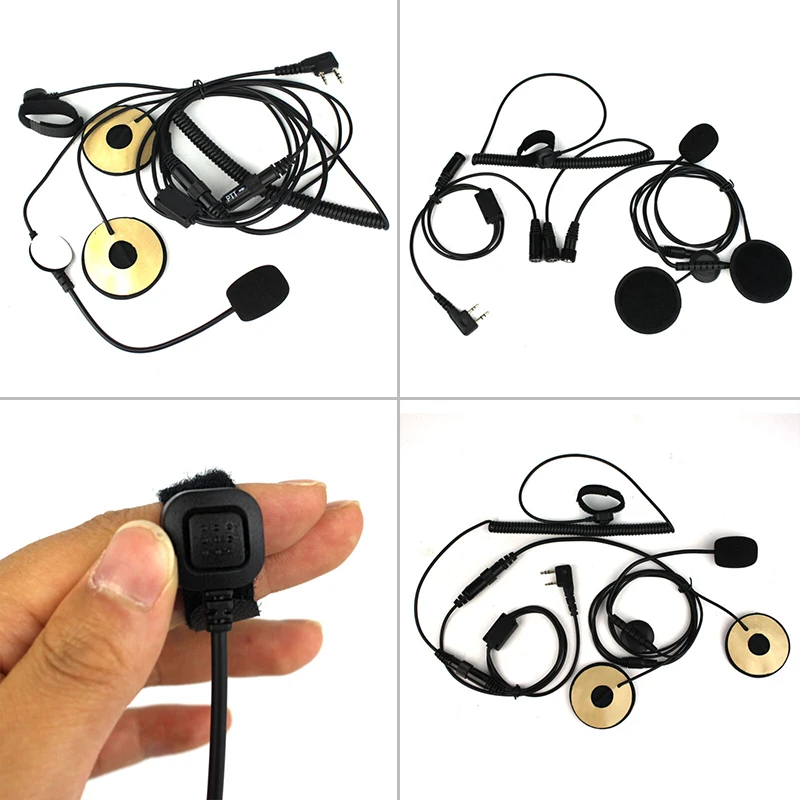2 Pin Finger PTT мотоциклетные шлемы наушник гарнитура микрофон для BAOFENG Kenwood TYT