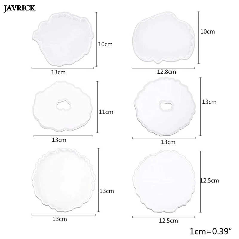 

DIY Coaster Crystal Epoxy Resin Molds Kit Irregular Wave Shape Cup Pad Silicone Mold Handdmade Crafts Decorations Jewelry Making