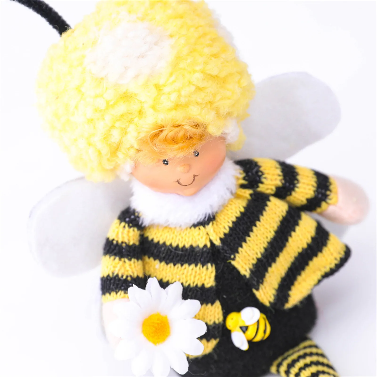 Вязаные украшения для кукол в форме пчелы из шерсти с длинными штанинами