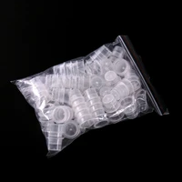 100 pcs plastic disposable tattoo ink cups sml microblading permanent makeup pigment transparent ink container clear caps cups