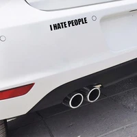 Funny I HATE PEOPLE High-quality KK Car Sticker Waterproof Reflective Laser Fashion Decals Pvc 16CM X 25CM