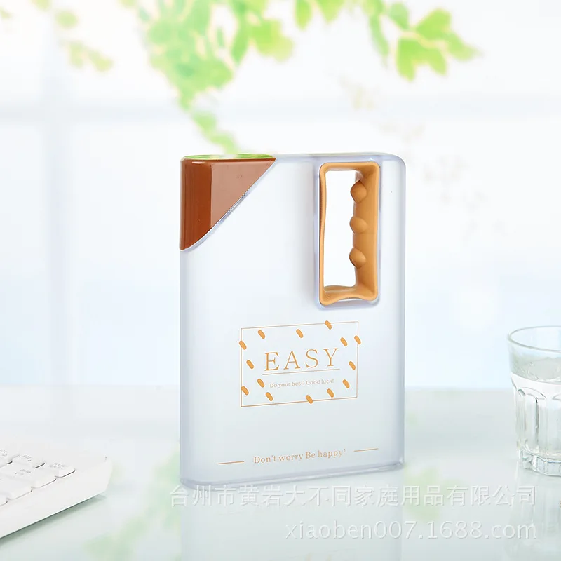 550ML Water Bottle Shaker Sport Bottle Plastic Portable Memo Notebook Paper Water Bottle Creative Travel Sports Flat Kettle