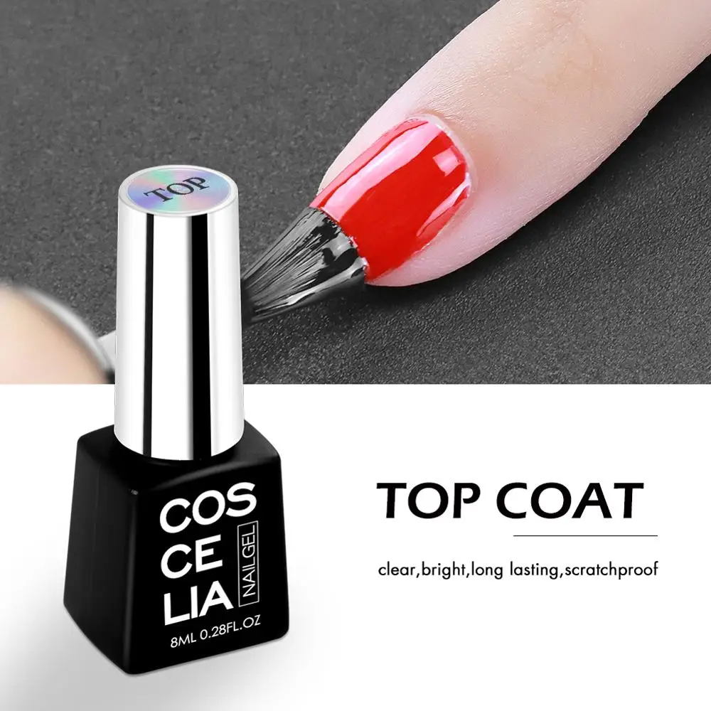 TOP COAT 8 мл УФ гель лак для ногтей Набор для маникюра полуперманентный гибридный дизайн ногтей Off Prime белый гель лак для ногтей - Цвет: TOP COAT