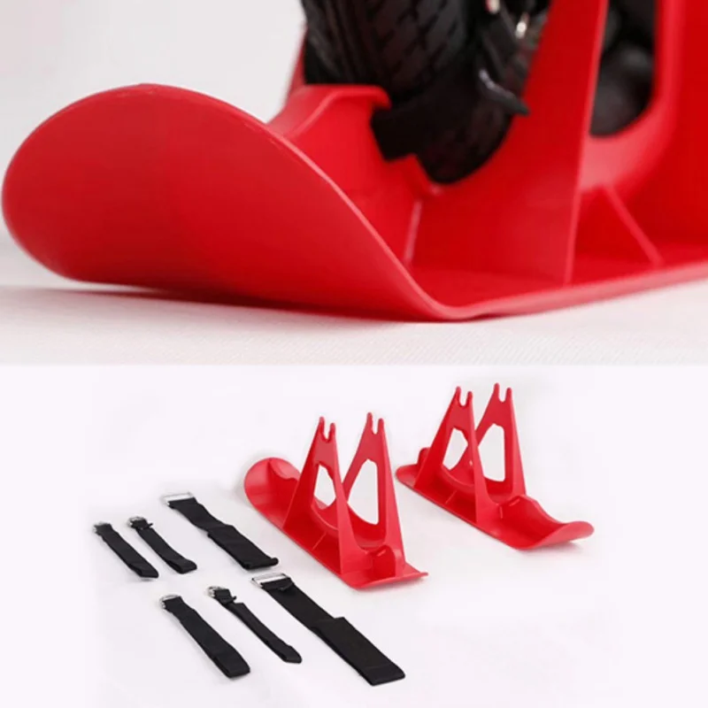 

1 pair 12in Kids Balance Bike Snowboard Sled Children Scooter Wheel Parts Snow Skiing Ski Board