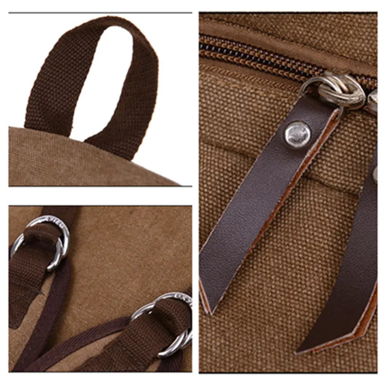 Scione мужские однотонные холщовые повседневные дорожные рюкзаки простые