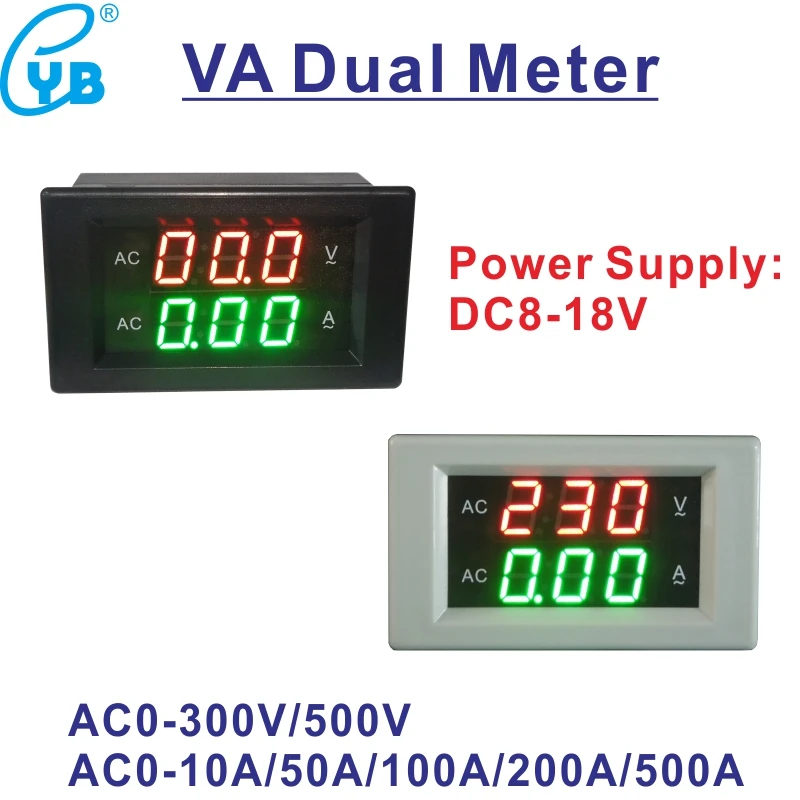 YB4835VA AC0 500V 300V измеритель напряжения переменного тока светодиодный панельный