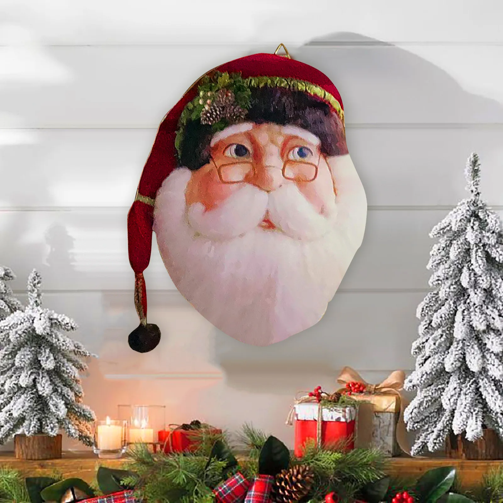 Коллекция Katherine настенный венок с Сантой для входной двери фермерского дома