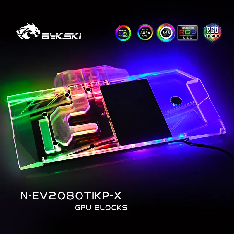 Водяной блок Bykski для EVGA RTX 2080TI KINGPIN/полное покрытие медная модель/3PIN 5 В 4pin 12 RGB |