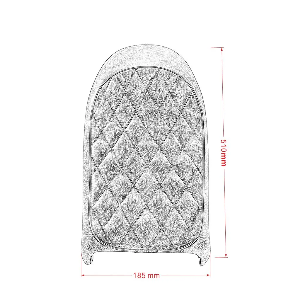 Универсальное коричневое плоское винтажное седло JAER для мотоцикла подседельный