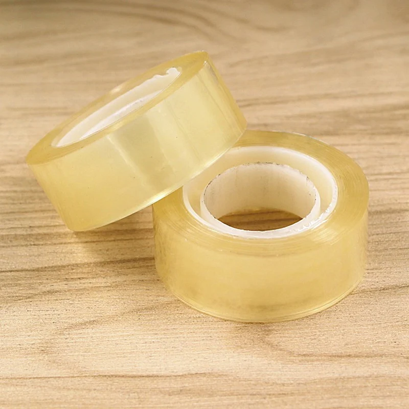 

2pcs 18mm Width Transparent Tape Sticky Tape Rolls Tape Sealing Stationery Supplies School Clear Packing 20m/roll Office P0W0