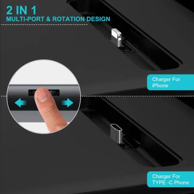 15W Беспроводная зарядная станция 4 в 1 для быстрой зарядки iPhone 12 11 XR X, Apple Watch 6 5 3, Airpods, Apple Pencil Charge on.