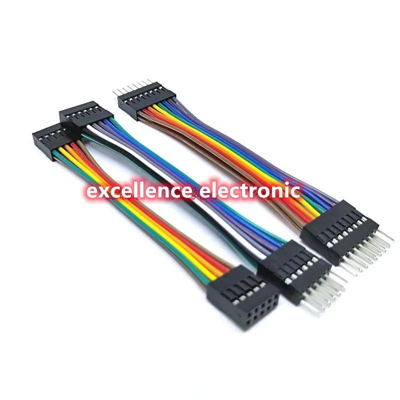 5 шт. двухрядный Dupont Line Male Female 2x 2/3/4/5/6/7/8/9/10 Pin 2 54 мм Jumper Cable Wire для PCB |