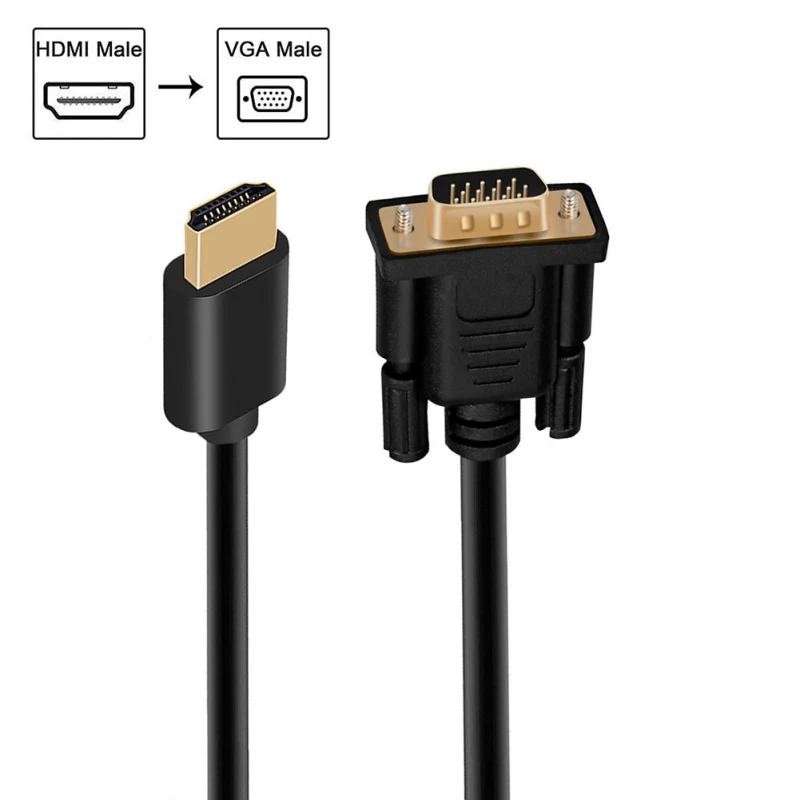 HDMI к VGA 6 футов цифровой кабель (папа мужчине) для настольного компьютера ноутбука