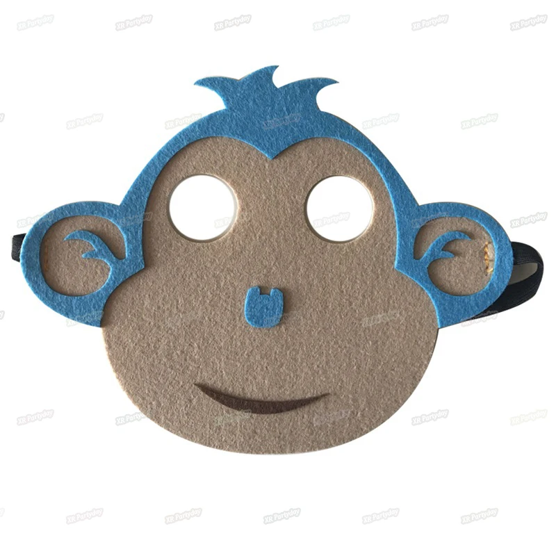 Детские маски в виде животных джунглей Вечерние Маски маскарадные для глаз