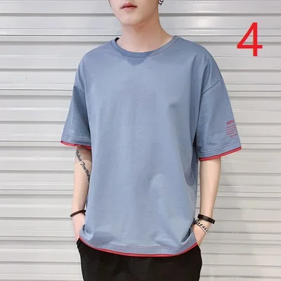 

T-shirt men's short-sleeved t-shirt Trends large size men's clothing plus fertilizer to increase half-sleeve