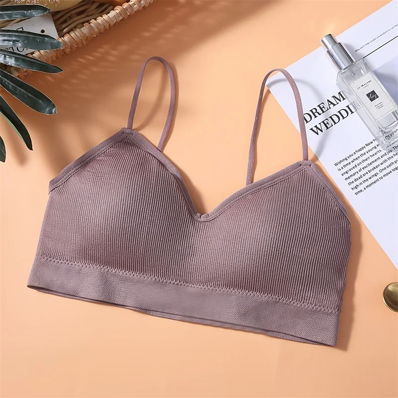 Бюстгальтер женский бесшовный без косточек с глубоким U образным вырезом и