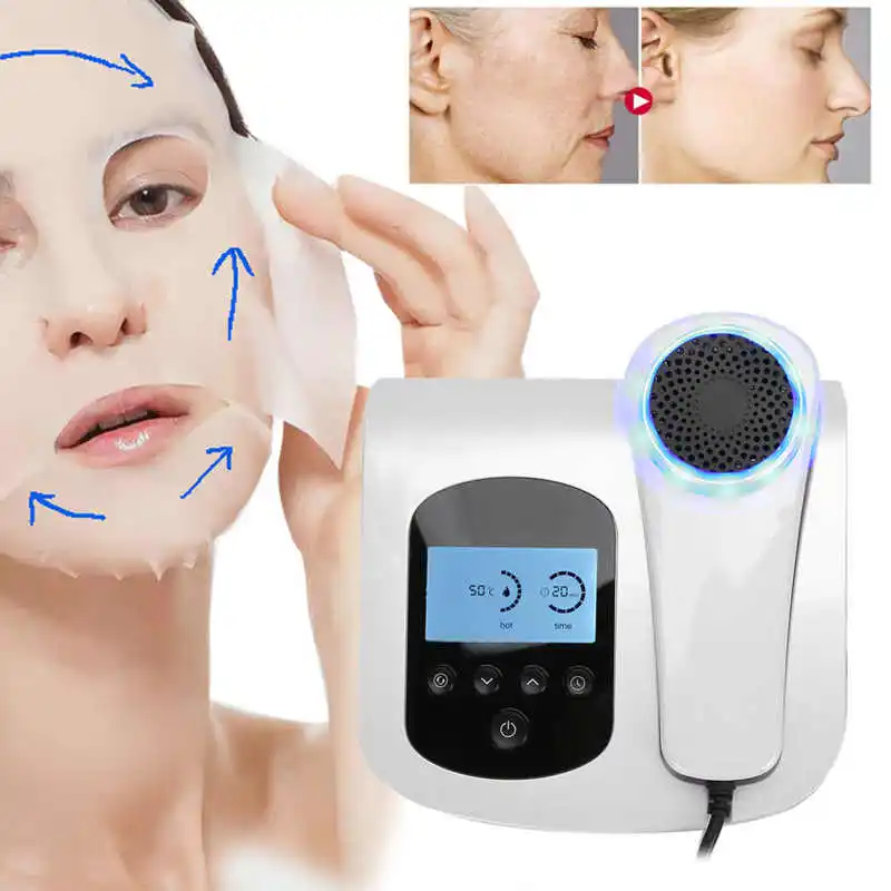

Cold Hot Compress Face Machine Blue Light Pore Shrinking Lifting Tightening Machine Heat Treatment Relax Face Muscles